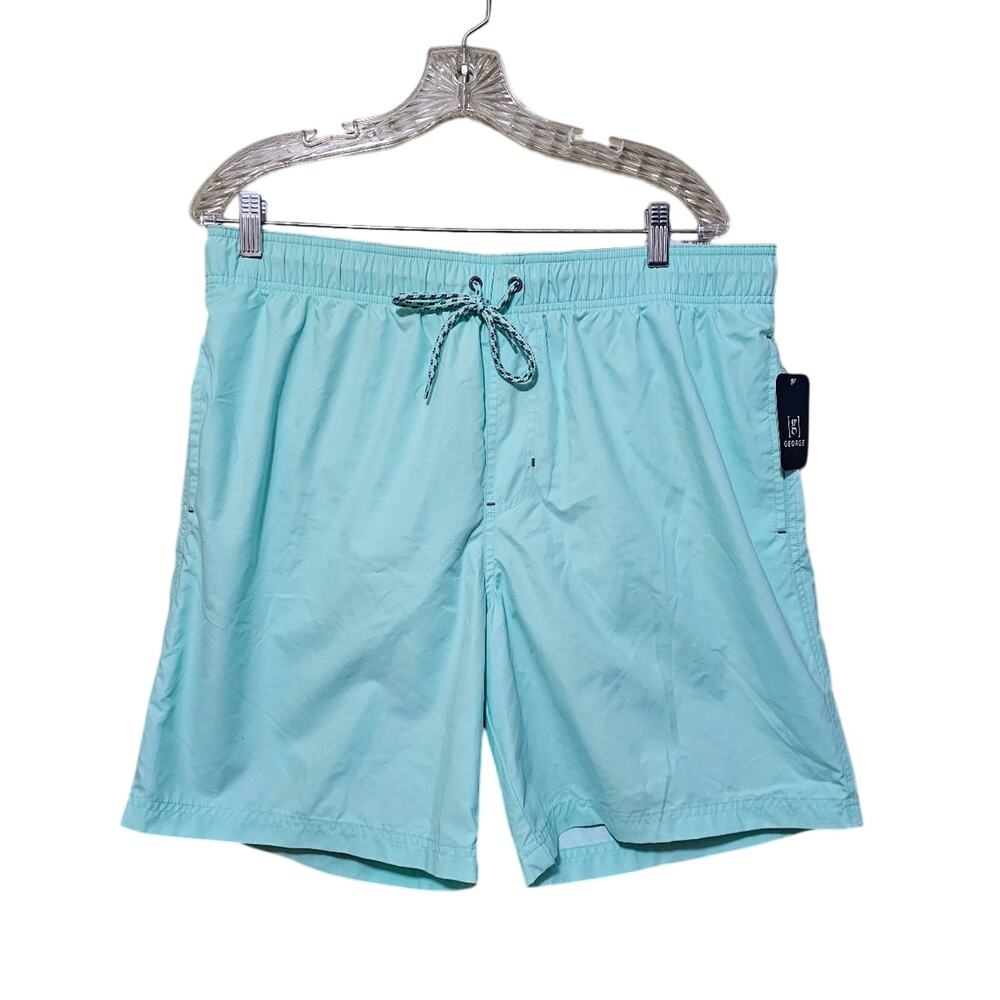 George Men's Mint Swim Trunks Size Large -NWT Beach Pool Summer